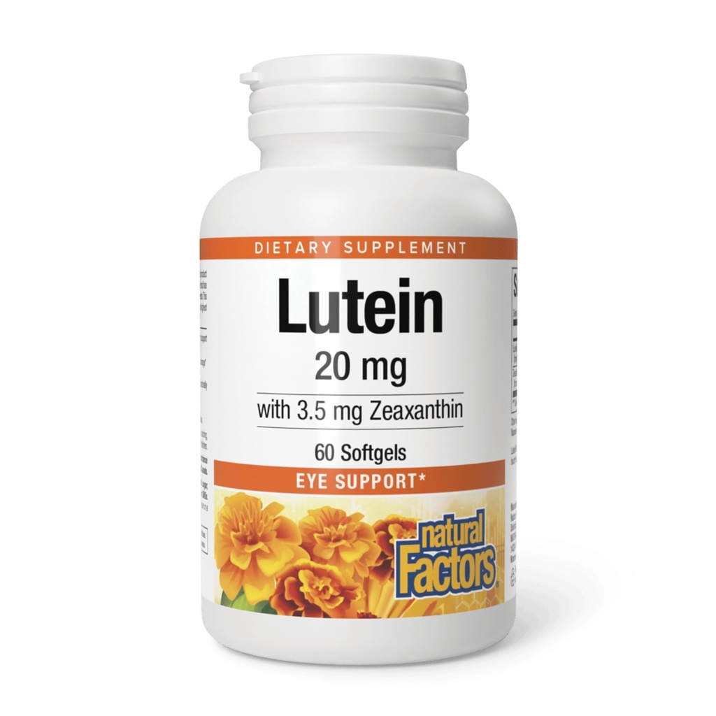 자연적인 요인 - Lutein 20mg의 지원 눈 건강, 60 연약한 젤에 자연적인 산화제