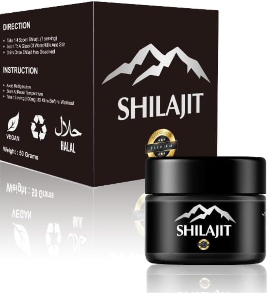 Fulvic 산 & 추적 무기물, 85+ Humic 산을 가진 본래 Siberian 순수한 Shilajit, 지원 대사 & 면역 체계 - 100 서빙/1.7 Oz를 가진 Shilajit 수지