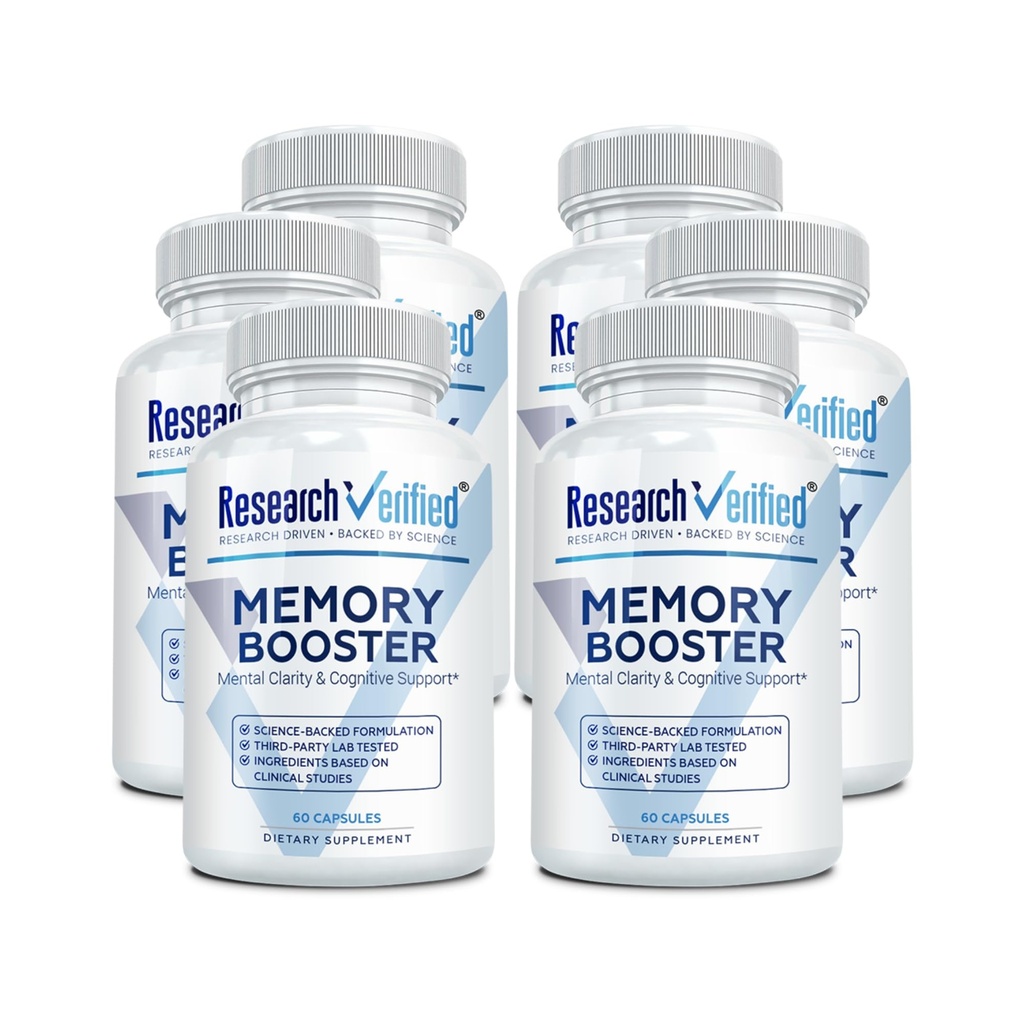 연구 검증 된 메모리 부스터 - Nootropic 보충 - Cognition 및 Memory 향상 - Lion 's Mane, Ginkgo Biloba, BioPerine - 6 개월 공급 - Non-GMO - 미국에서 제조