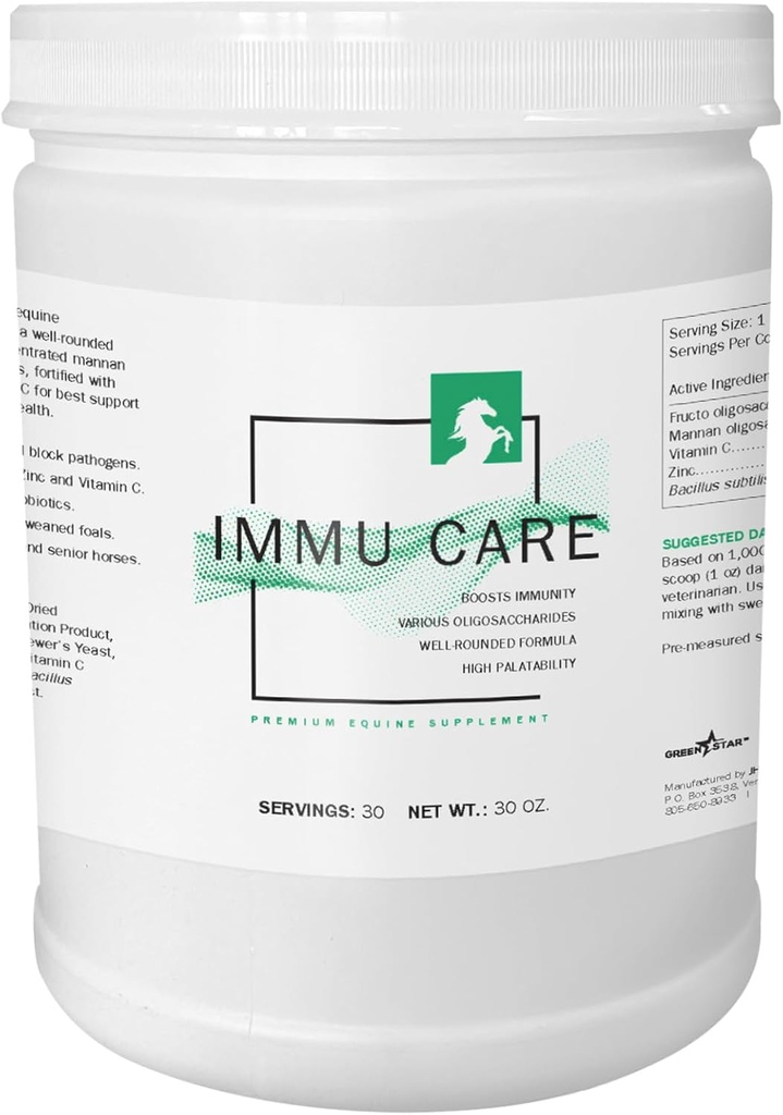 녹색 별, Immu CareTM의 분말 Equine 보충교재, 급식 첨가물, 2개 Lbs