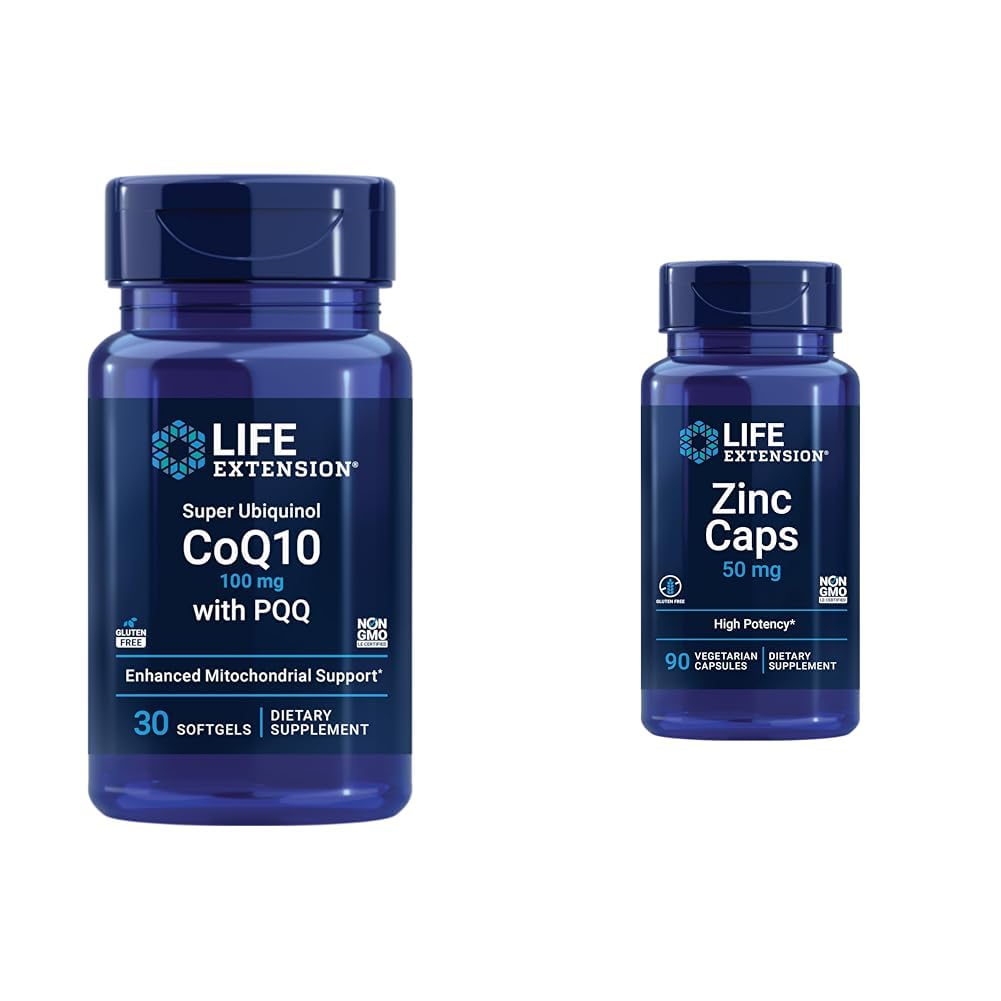 생활 연장 PQQ, CoQ10, PQQ, shilajit, 심장 건강 & 아연 모자, 아연 50 mg의 아연 구연산염을 가진 최고 Ubiquinol CoQ10는, 몸의 면역력을 지원합니다