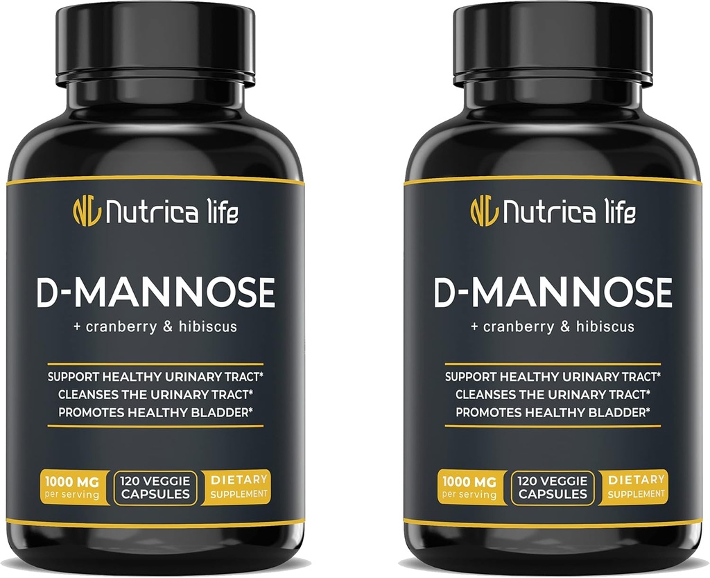 Urinary Tract 감염 치료 D Mannose 1000mg 캡슐 - Hibiscus 추출물을 가진 D-Mannose & Cranberry 알약 - 힘 Urinary Tract 건강