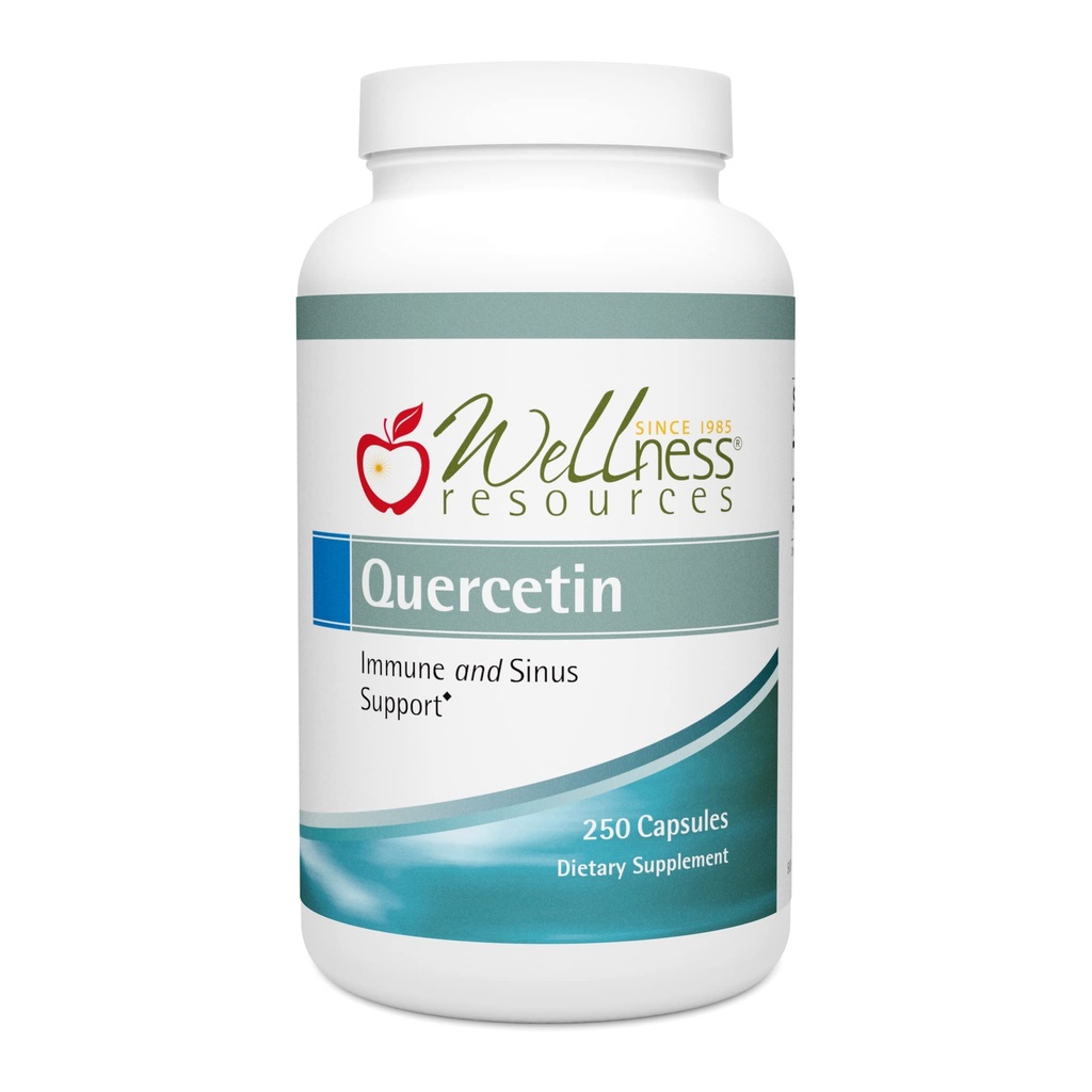 웰빙 자원 Quercetin - Immune, Sinus 및 알레르기 지원 1000mg 서빙 당 - (250 모자 / 125 서빙) Vegan, Non-GMO
