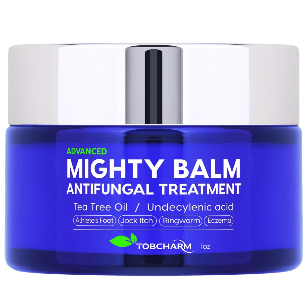 Tobcharm Antifungal Cream with Tea Tree Oil for Ringworm, Jock Itch, Athlete의 발, 곰팡이 피부 감염 – 빠른 완화 및 치유를위한 안티 곰팡이 발 크림