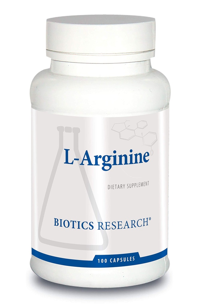 Biotics 연구 L 아르기닌, 중요한 아미노산, 근육, 운동 성과, 연결 조직 지원, Nitric 산화물 승압기, 지원 심장 혈관 건강, 100개의 캡슐을 위한 건물 구획
