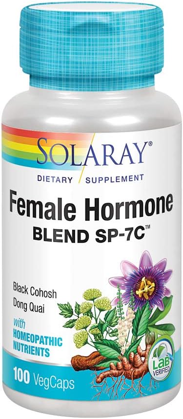 Solaray - 여성 호르몬 혼합 Sp-7c 검정 Cohosh, 100 캡슐