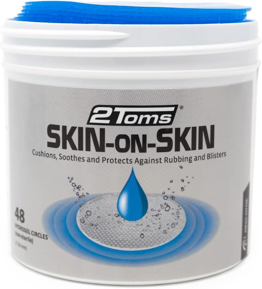 Blisters, Chafing, Stings, Irritations 및 피부 통증 완화, 48 3-Inch Circles에 대 한 2Toms 스킨 온 스킨 하이드로 젤 서클