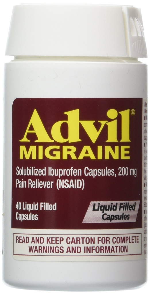 ADVIL MIGRAINE LIQUI-GELS (40 캡슐)