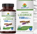 Brieofood 유기 Licorice 1500mg, 45 서빙, 채식, 글루텐 무료, 90 채식 정제