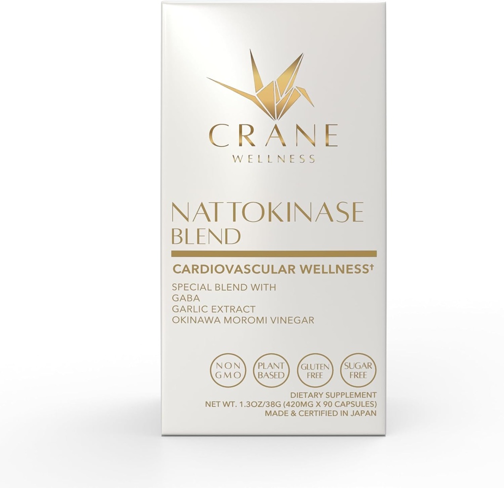 NATTOKINASE 블렌드 6,000 FU | 비 GMO, 비건, 글루텐 프리 | 일본, 50 년 이상 가족 소유 | 전통 일본 효소