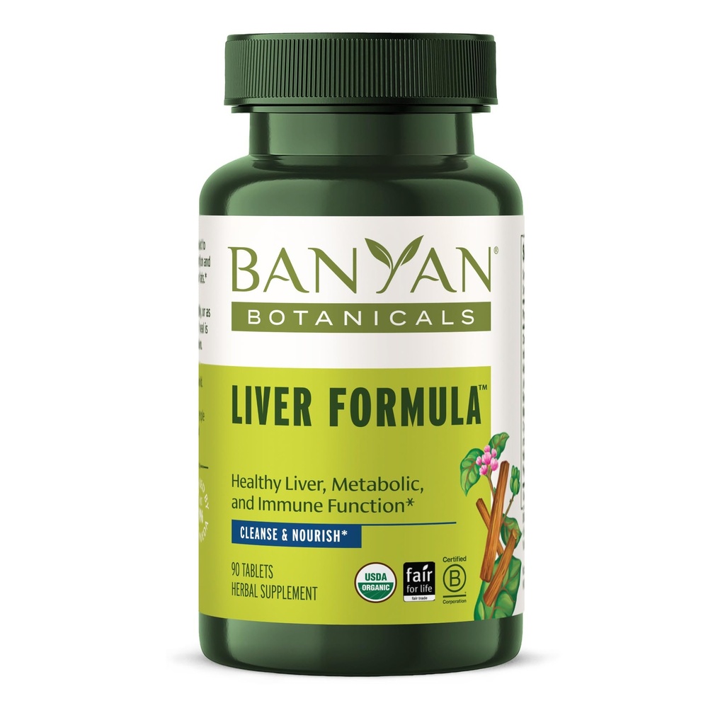 Banyan Botanicals Liver Formula - USDA 유기, 90 정제 - Bitter Herbs를 청소하여 Liver & Gallbladder *를 해독하십시오.