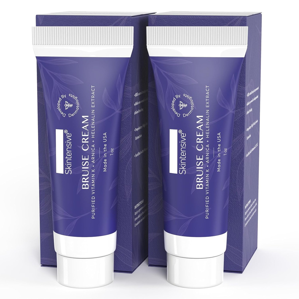 SKINTENSIVE Arnica Bruise Cream for Thin Skin - Moisturizing, 비타민 K C 및 E, 피부 리뉴얼, 1온스 (2 팩)