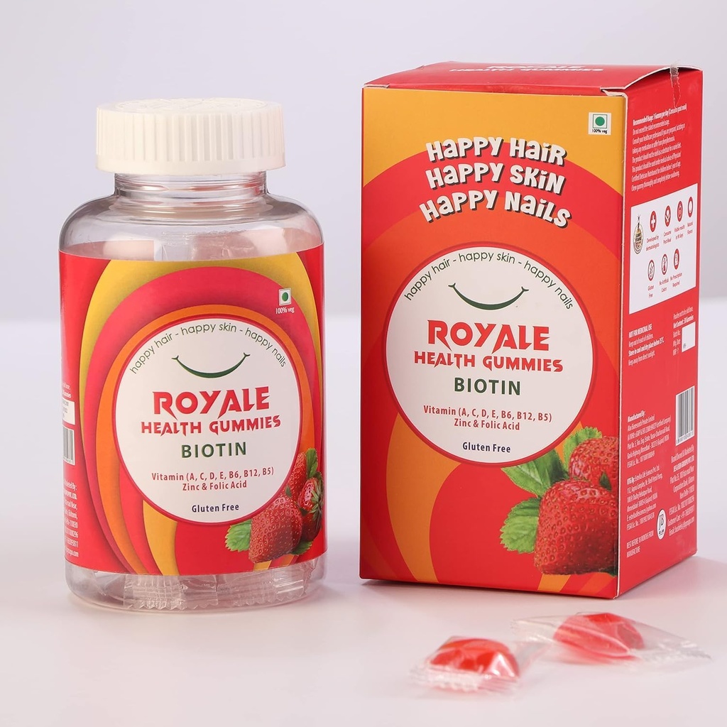 일반 Rise. Biotin Gummies |Strong Hair, Strong Nails,Glowing Skin | Biotin, 비타민 B12, 비타민 E, C I 30 Gummies Pack for Men & Women (팩 1), Nautral