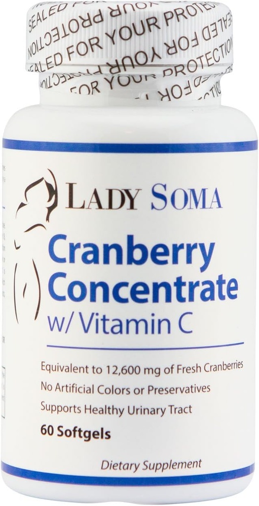 레이디 Soma Cranberry UTI 방어 비타민 C - 60 Softgels