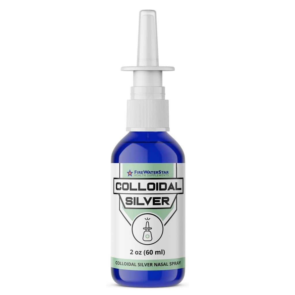 FWS 콜로이드 실버 Nasal 스프레이 - 2oz - 울트라 순수 실버 미스트 - 50 ppm - 99.99% 순도 - Sinus Relief - 건조, 자극, Stuffy Nose와 도움말 - Immune 시스템 지원 - 성인 및 청소년