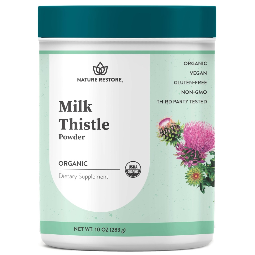 Nature Restore USDA 인증 유기농 밀크 이틀 씨앗 분말, 10 온스, 캘리포니아에서 포장