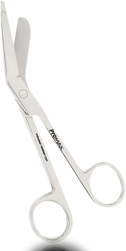 ProMaxCare 5.5 인치 트라우마는 간호사를위한 가위 - Lister Bandage Scissors Veterinary - 간호사를위한 의료 가위, 외과 및 EMS 사용 (실버)