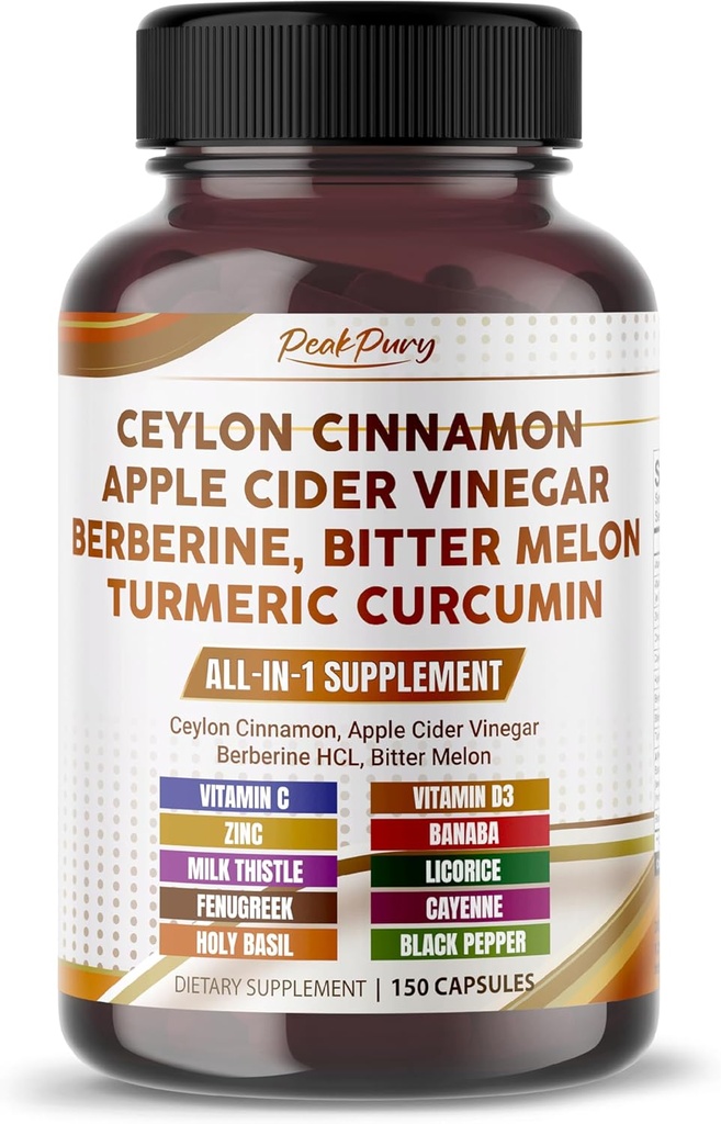 Ceylon Cinnamon Apple Cider Vinegar Berberine Bitter Melon - 미국에서 만든