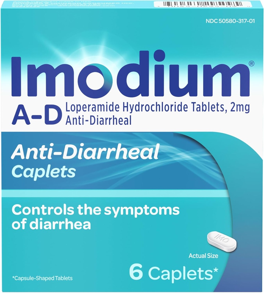 Loperamide HCl를 가진 임듐 A-D Diarrhea 기복 모자lets, 급성 & 여행자의 Diarrhea, HSA/FSA Eligible, 6개의 ct 때문에 Diarrhea의 증상을 통제하는 것을 돕는 반대로 Diarrhea 약
