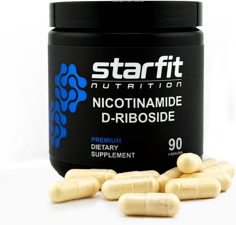 STARFIT - 니코틴 아미드 D-Riboside, 부스터 NAD +, 에너지 및 초점 보충, 노화 방지 셀룰러 지원, 90 캡슐