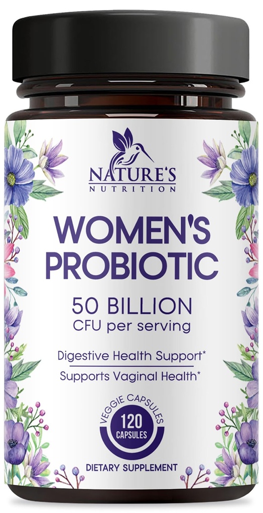 여성을위한 프로 바이오 틱 60 억 CFU - 16 Strains, 소화 건강, 질 PH & 면역 지원, Prebiotics & Cranberry, Gut Health & Urinary Support, 선반 안정적인 여성 프로 바이오 틱 - 120 캡슐