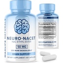 MaxLife Naturals Neuro NACET N-Acetyl L-Cysteine - 60 캡슐, 20x 더 Bioavailable Glycine NAC 보충교재 N-Acetyl Cysteine Ethyl Ester with Selenium, 10x Glutathione Boost for Brain & Lung 서포트
