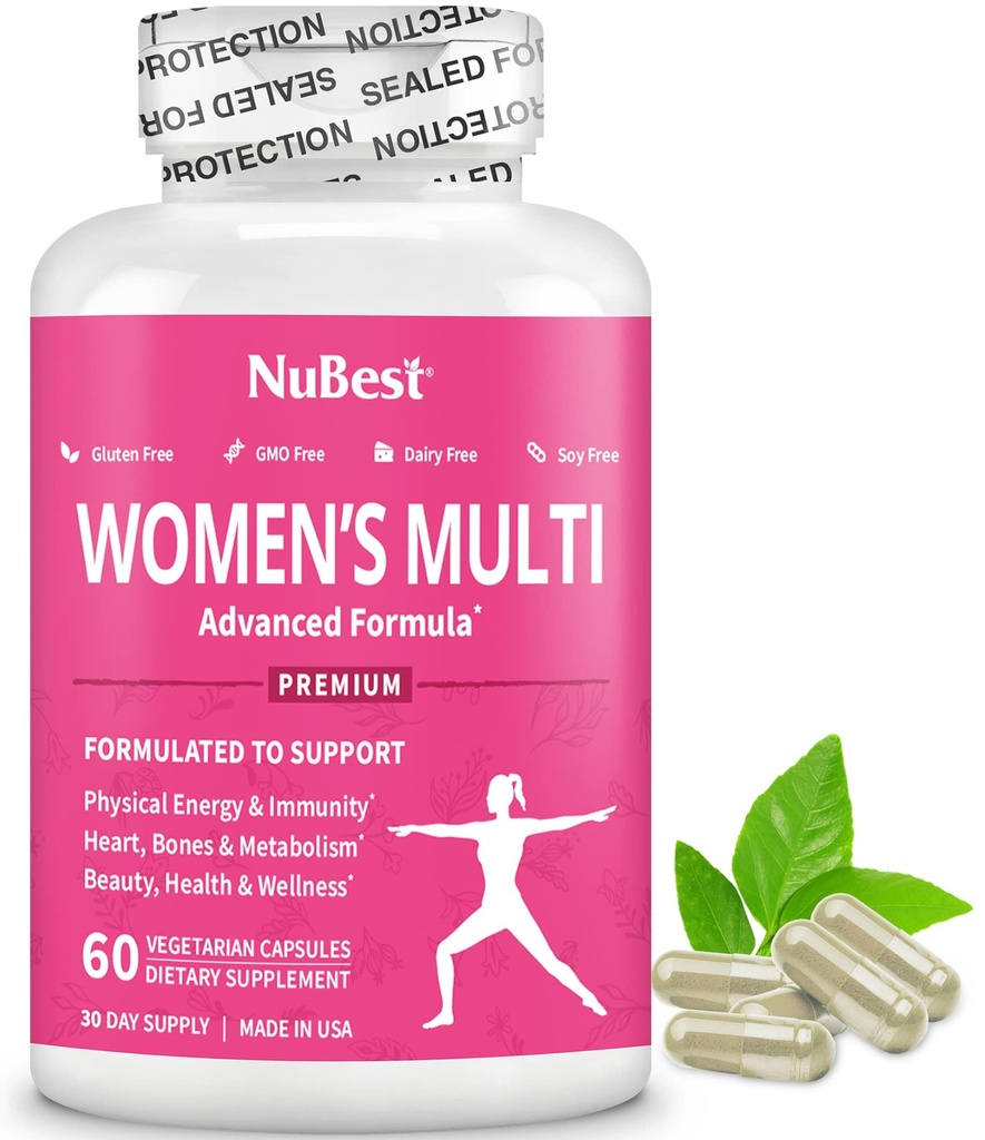 39 Key Nutrients, Essential Vitamins, Minerals, Horny Goat Weed, Maca, Wild Yam, Red Clover, Cranberry, Arginine, Herbal Supplement | 60 Vegan 캡슐 | 1 개월 공급