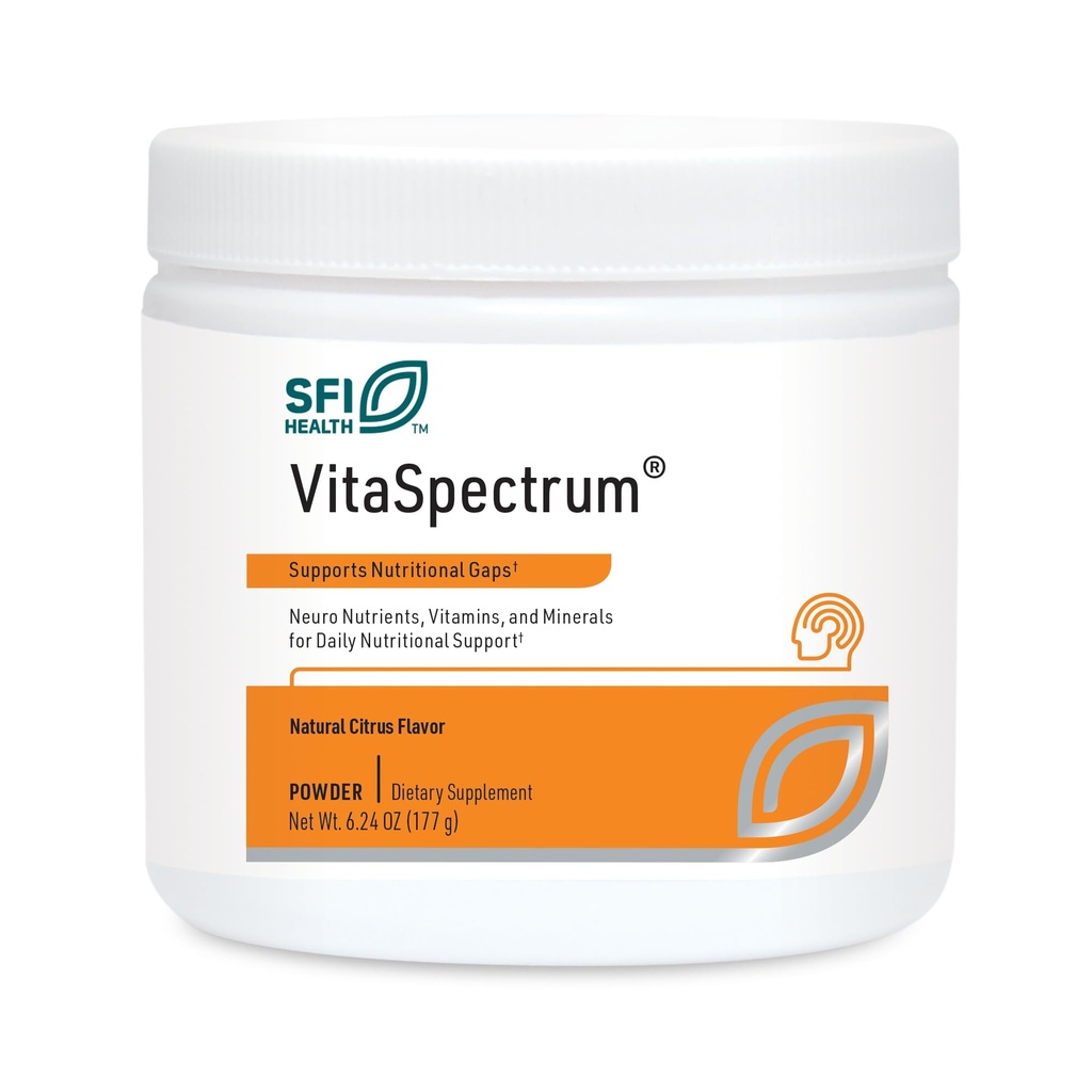Klaire Labs SFI Health VitaSpectrum Powder for Kids - 23 Essential Nutrients - Citrus flavor - 구리, 철, 글루텐 또는 Casein (30 서빙, 171 그램)