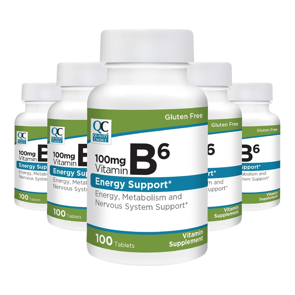 품질 선택 비타민 B6 100 mg 정제 (포장 5)