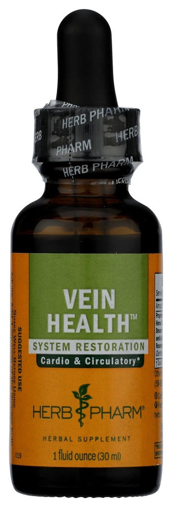 허브 Pharm Vein 건강 심장 혈관 및 순환 시스템 지원을위한 액체 초본 공식, 1 Fl Oz