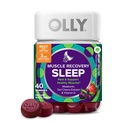 OLLY 근육 회복 수면 Gummies, 수면 및 수면 근육 지원, 3mg Melatonin, 타트 체리, 비타민 D, 베리 맛 - 40 조사