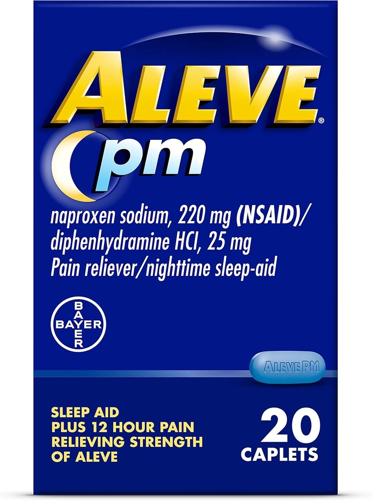체 통증 완화 및 야간 수면 보조 Naproxen 나트륨 캡 ‐ 20 조사