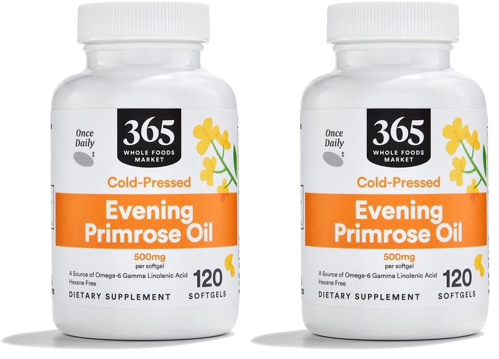 전체 식품 시장, 저녁 Primrose 오일 500Mg, 120 Softgels (팩 2)