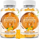 Creatine Monohydrate 남자 & 여자를 위한 Gummies, 근육 힘, 근육 건축업자, 에너지 부스트, 설탕 자유로운, 채식주의자, 망고 풍미-120 조사를 위한 Chewable Creatine Monohydrate