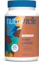 Nutranelle - 초콜릿 Whey Protein Powder - 25 g의 Whey Isolate & 근육 성장 및 회복을위한 Digestive Enzymes와 함께 서빙 당 농축 - Zero Sugar 추가 단백질 Shake 분말