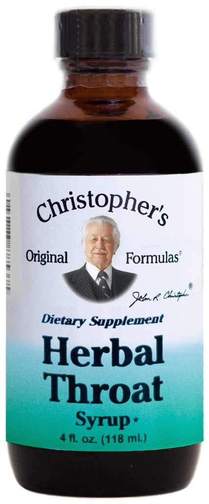 Christopher의 Original Formulas Herbal Throat Syrup - 4 oz | Gentle, Seasonal 건강에 대한 초본 지원