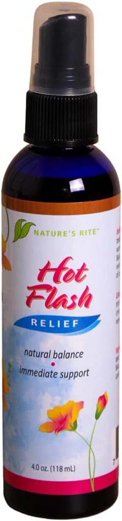 Nature 's Rite Hot Flash Relief Cooling Spray, 4 oz - Women 's Comfort에 대한 천연 초본 미스트, 핫 플래시에 대한 재생 지원 – 미국에서 만든