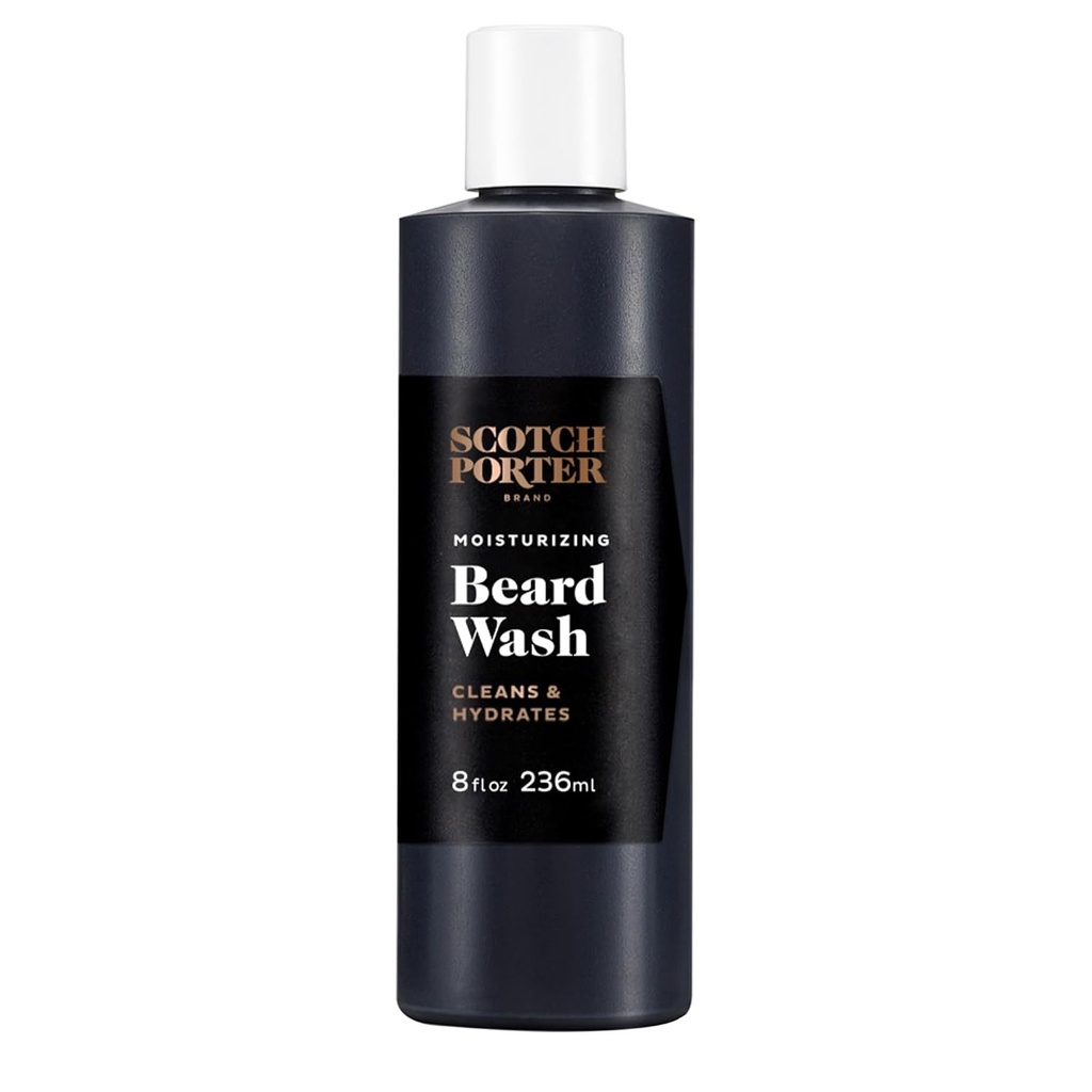 Scotch Porter Moisturizing Beard Wash – Cleanse, 새로고침, Hydrate & Soften Coarse, Fuller/Healthier-Looking Beard – Original Scent, 8 oz. 병 병