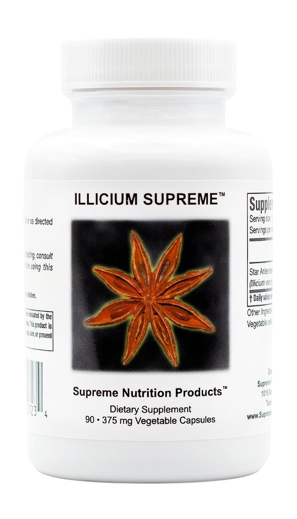 Supreme Nutrition Illicium, 90 Pure Star Anise 채식 캡슐