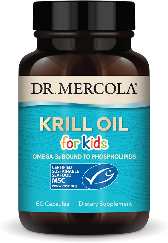 박사 Mercola 키즈 크릴 오일 캡슐, 60 조사