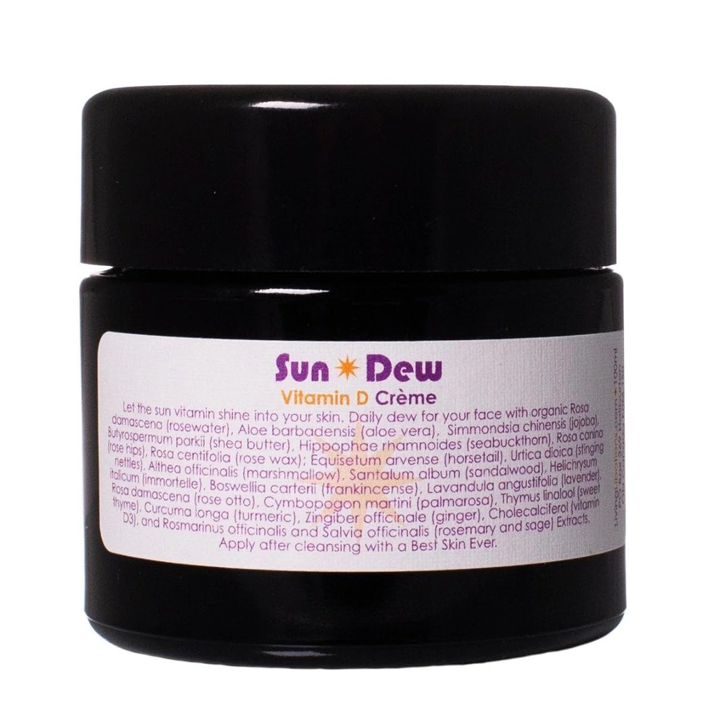 LIVING LIBATIONS - 유기 Sun Dew Transdermal Vitamin D Crème | 자연, Wildcrafted, Vegan Clean Beauty(3.38 oz | 100 ml)