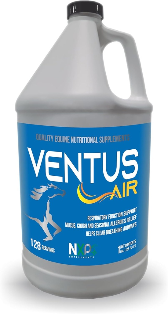 Ventus Air - 호흡 지원 Mucus Cough 알레르기 NXP 보충제에 의해 말에 보충 - 1 갤런 (128 oz)