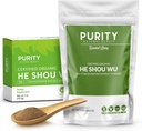 인증 유기 He Shou Wu - 30 : 1 농축 - Fo-ti의 큰 5oz 가방 - 유기 Foti 추출물 - Fo ti He Shou Wu 유기 플러스 무료 대나무 Spoon