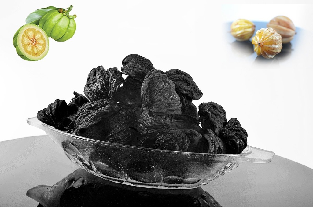 Yuktha 녹색 Malabar Tamarind Bark는 말린 허브 Garcinia Cambogia 100Gm를 삭감했습니다