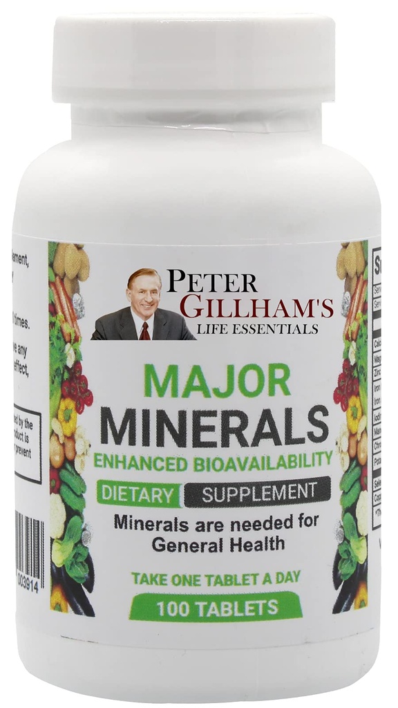 주요 무기물 100 정제, 산화물 없음! Digest Multimineral, Men & Woman Bone & Immune System Support with Iron and Potassium byPeter Gillham의 Life Essentials에 대한 균형 잡힌