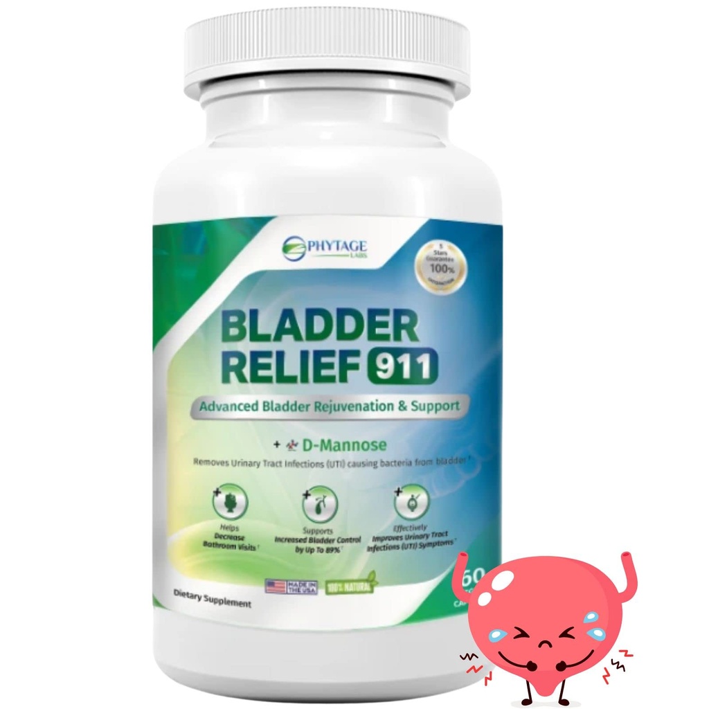 Bladder 기복 911 Detoxifying 힘 - 남자와 여자를 위해 Bladder 지원, 60의 Veggie 캡슐을 제공합니다