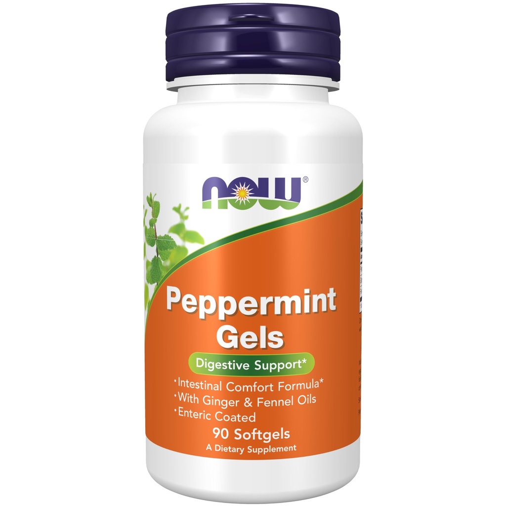 지금 식품 보충제, Ginger & Fennel Oils, Enteric 코팅, Digestive Support*, 90 Softgels와 Peppermint 젤
