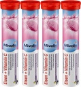 Mivolis Iron + Vitamin C effervescent Tablets - 식이 보충제 4 팩 x 20 개 | 독일