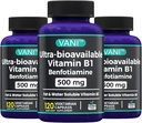 1 강화 된 공식 2 : 비타민 B1 벤포 티 아민 500mg, 비타민 B-1, 500mg - 120 캡슐 (3)의 지방 용해 성 보충