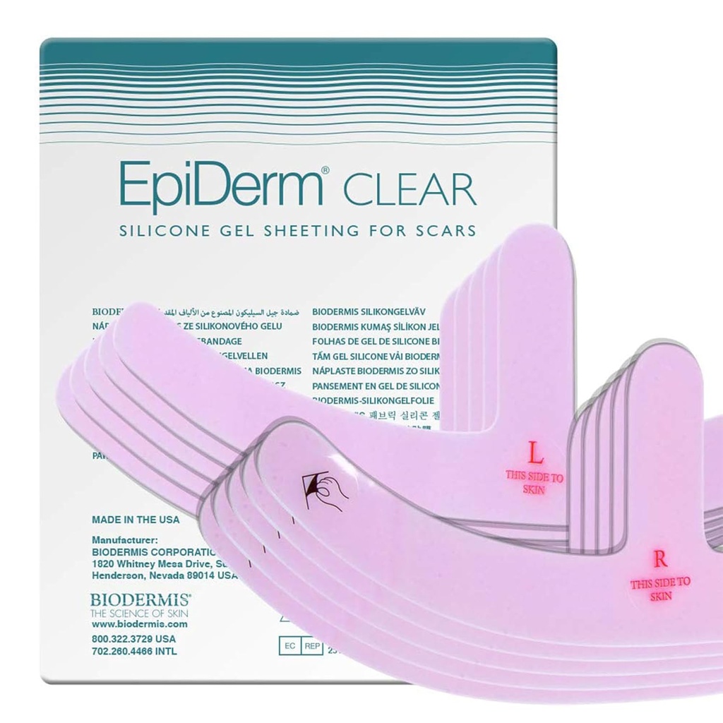 Epi-Derm Mastopexy 앵커 모양 실리콘 테이프 - Breast Reduction Recovery에 대한 앵커 디자인 - 부드러운 & Fade Scars를 도와 - 프리미엄 등급 실리콘, 재사용 가능 & 빨 수있는 - 명확한, 5 층